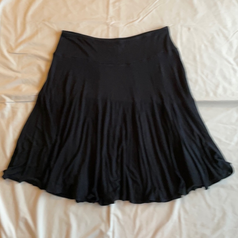 Coldwater Creek Skirt Black Jersey Full 16 XL